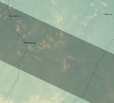 Map of the eclipse path across French Guiana on 11/29/2570