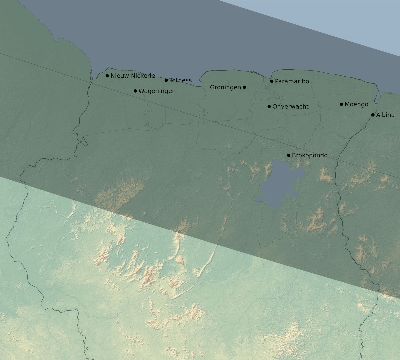 Map of the eclipse path across Suriname on 01/20/2577
