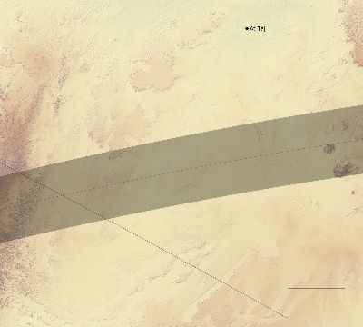 Map of the eclipse path across Libya on 07/16/2577