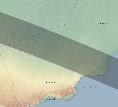 Map of the eclipse path across Oman on 07/16/2577