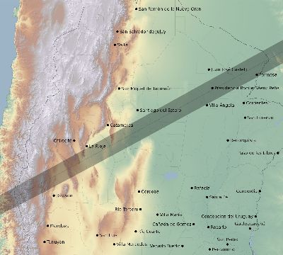 Map of the eclipse path across Argentina on 01/09/2578