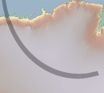 Map of the eclipse path across Antarctica on 03/15/2583