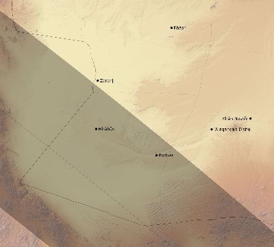 Map of the eclipse path across Afghanistan on 08/26/2584