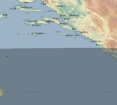 Map of the eclipse path across Croatia on 08/26/2584