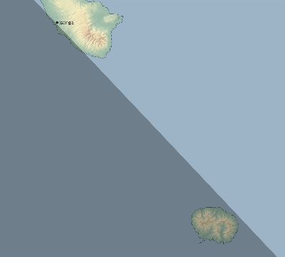 Map of the eclipse path across Vanuatu on 08/16/2585