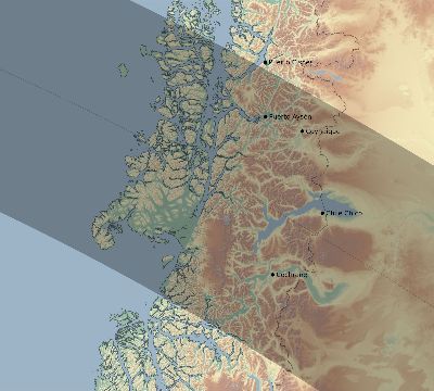 Map of the eclipse path across Chile on 06/04/2589