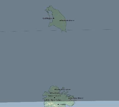 Map of the eclipse path across Antigua and Barbuda on 07/28/2595