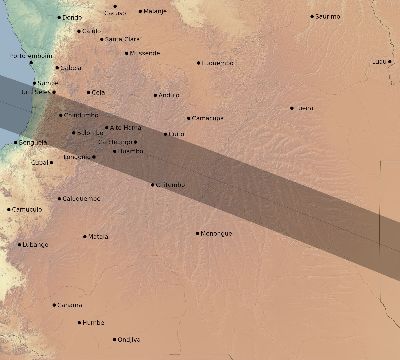 Map of the eclipse path across Angola on 05/26/2598