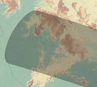 Map of the eclipse path across Venezuela on 11/09/2599