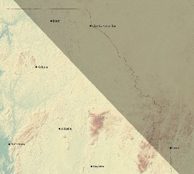 Map of the eclipse path across Sierra Leone on 09/08/2602