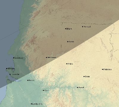 Map of the eclipse path across Gabon on 03/05/2603