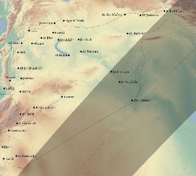 Map of the eclipse path across Syria on 03/05/2603