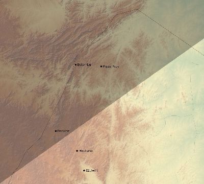 Map of the eclipse path across Eswatini (Swaziland) on 01/01/2606