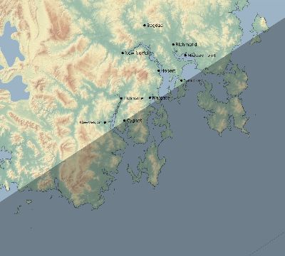 Map of the eclipse path across Australia on 06/16/2607