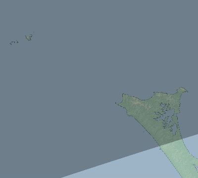 Map of the eclipse path across New Zealand on 06/16/2607