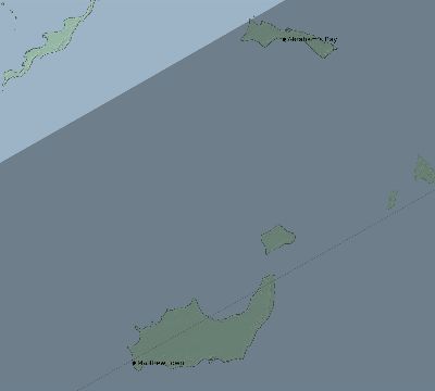 Map of the eclipse path across Bahamas on 04/26/2609