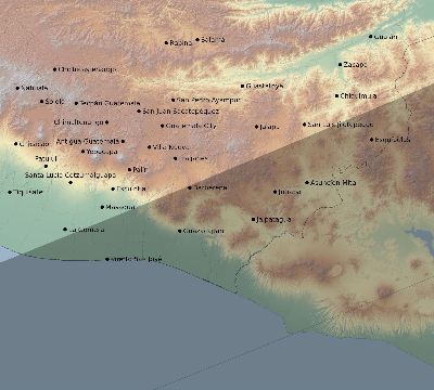 Map of the eclipse path across Guatemala on 04/26/2609