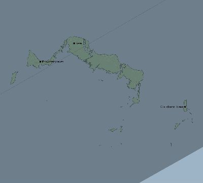Map of the eclipse path across Turks and Caicos Islands on 04/26/2609