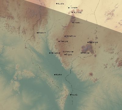 Map of the eclipse path across Malawi on 10/19/2609