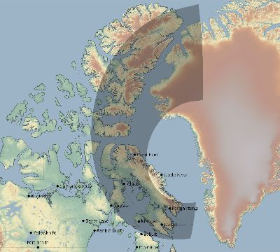 Map of the eclipse path across Canada on 09/28/2611