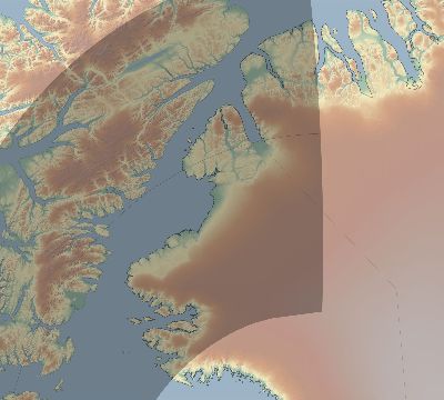 Map of the eclipse path across Greenland on 09/28/2611