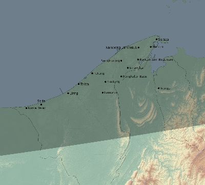 Map of the eclipse path across Brunei on 02/11/2613