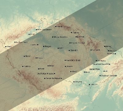 Map of the eclipse path across Czechia on 07/28/2614