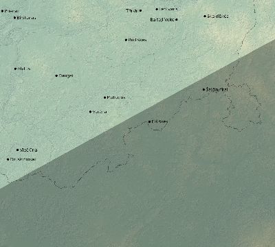 Map of the eclipse path across Lithuania on 07/28/2614