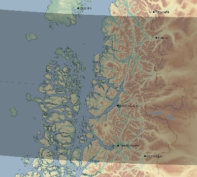 Map of the eclipse path across Chile on 11/20/2617