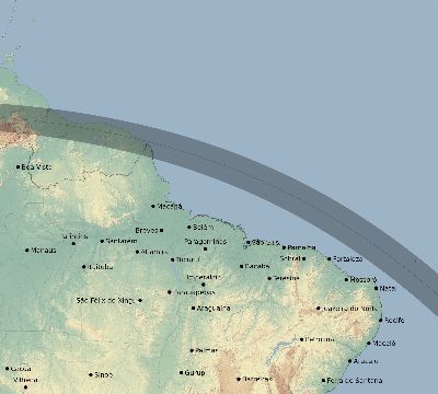 Map of the eclipse path across Brazil on 09/08/2621