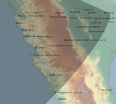 Map of the eclipse path across Mexico on 07/19/2623