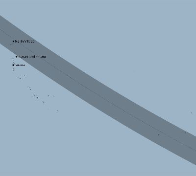 Map of the eclipse path across Kiribati on 07/07/2624