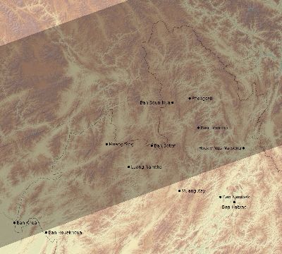 Map of the eclipse path across Laos on 07/07/2624