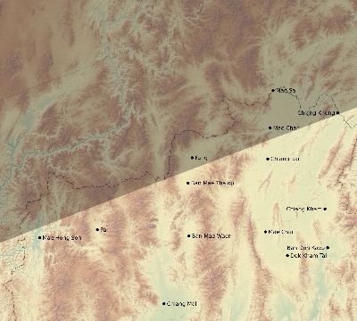 Map of the eclipse path across Thailand on 07/07/2624