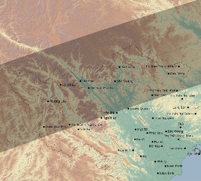 Map of the eclipse path across Vietnam on 07/07/2624