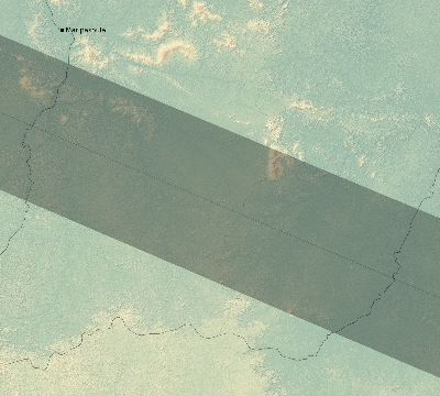 Map of the eclipse path across French Guiana on 01/01/2625