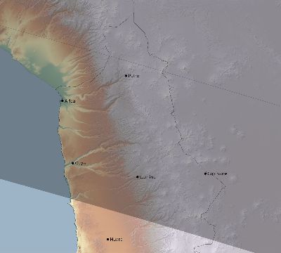 Map of the eclipse path across Chile on 10/31/2627