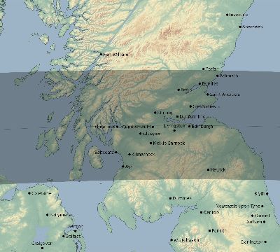 Map of the eclipse path across United Kingdom on 08/08/2632