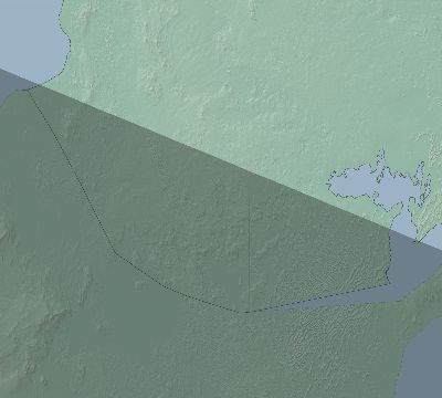 Map of the eclipse path across Qatar on 06/07/2635