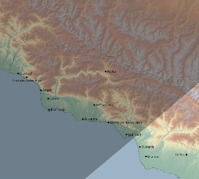 Map of the eclipse path across Georgia on 05/26/2636