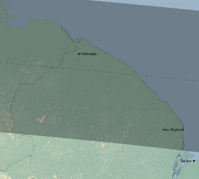 Map of the eclipse path across Guyana on 04/06/2638