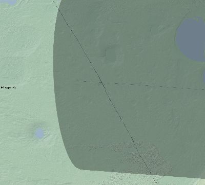Map of the eclipse path across Kazakhstan on 09/29/2638