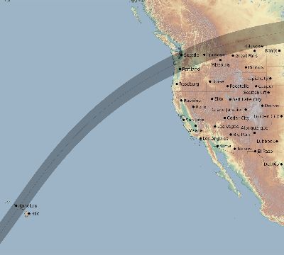 Map of the eclipse path across United States on 03/26/2639