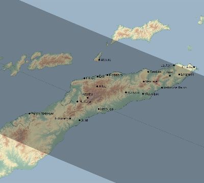 Map of the eclipse path across Timor-Leste on 07/19/2642
