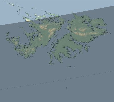 Map of the eclipse path across Falkland Islands on 11/10/2645