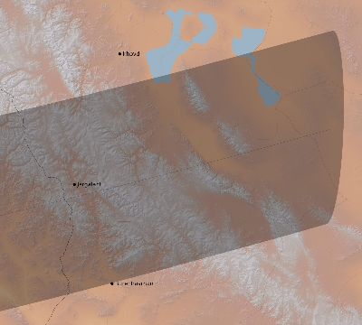 Map of the eclipse path across Mongolia on 10/20/2647