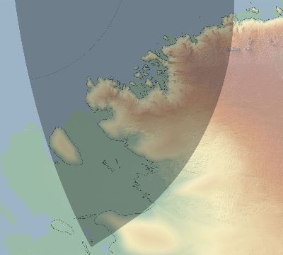 Map of the eclipse path across Antarctica on 09/09/2648