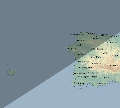 Map of the eclipse path across Puerto Rico on 03/05/2649