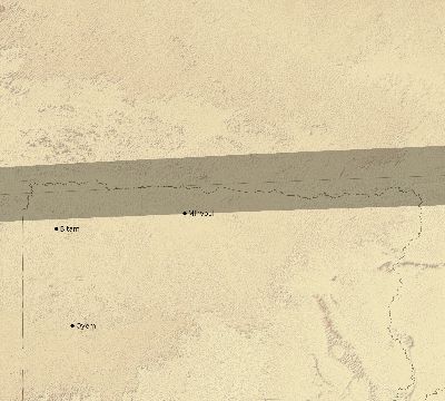 Map of the eclipse path across Gabon on 08/30/2649