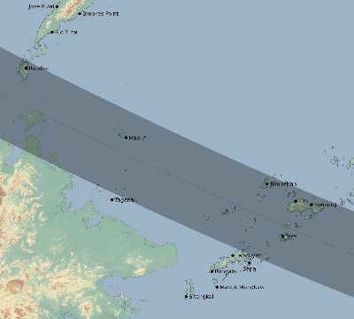 Map of the eclipse path across Philippines on 12/22/2652